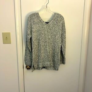 Black and white sweater tie up back